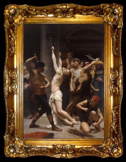 framed  Adolphe William Bouguereau The Flagellation of Christ (mk26), ta009-2